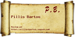 Pillis Bartos névjegykártya